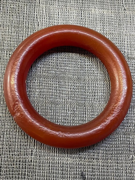 嚴選古玉好瑪瑙袈裟環，天然風化包漿，尺寸D25mm，適合收藏袈裟玉器包
