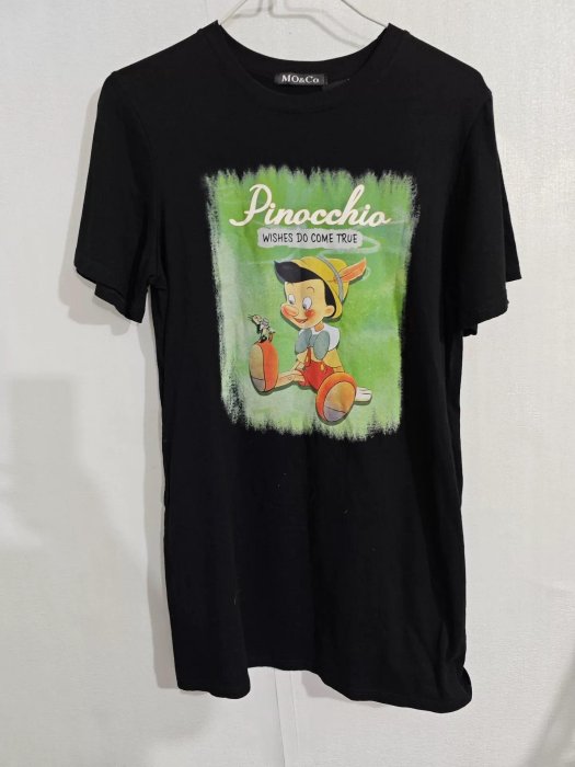 MO&Co.迪士尼匹諾曹聯名百褶紗裙 黑色 S碼 新春限定款