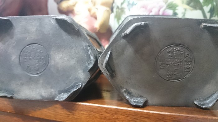 民初老件錫茶壺茶入暘潮顏永利潮邑永順老店點銅真料| Yahoo拍賣