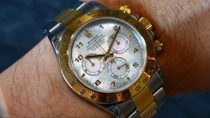 【美好時光】ROLEX 116523罕見珍珠貝母面盤半金迪通拿Daytona美品 116520 116503參考
