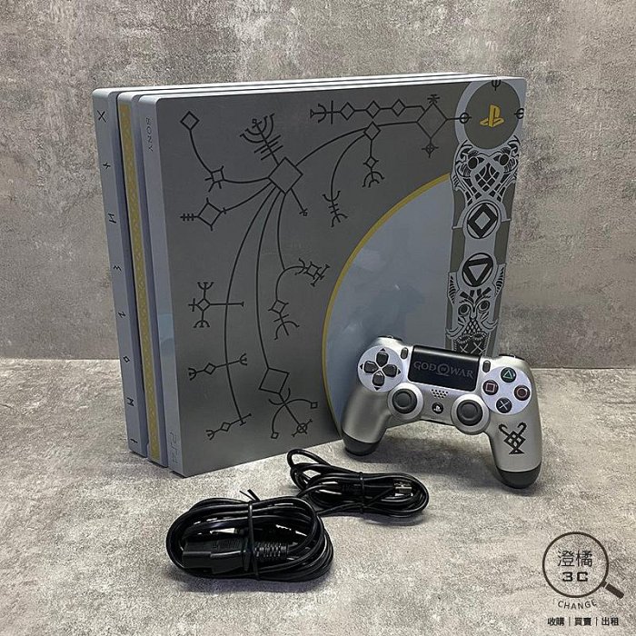 澄橘』Sony PlayStation 4 PS4 Pro CUH-7117B 戰神特仕版《二手無盒 