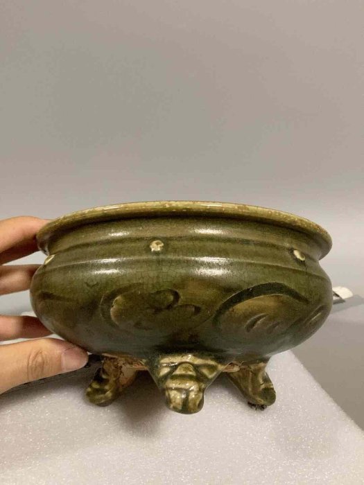 龍泉窯香爐三足爐瓷器| Yahoo拍賣