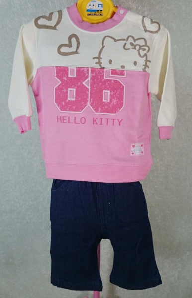 【震撼精品百貨】Hello Kitty 凱蒂貓~童裝衣褲組 粉 86號