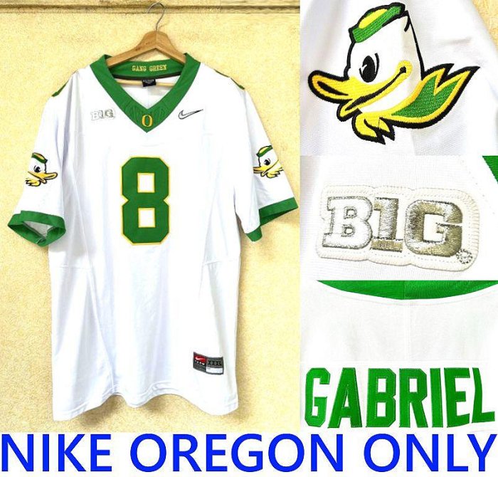 BLACK全新NIKE Oregon Project奧勒岡限定DARK鴨白綠配色美式足球球衣短T