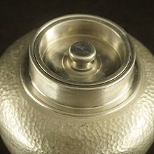 間村自造　茶筒 茶壺 錫製 茶道具古錫 茶入茶壺 日本古漾】261205 日本錫製錫茶罐茶入茶壺茶筒間村自造槌目