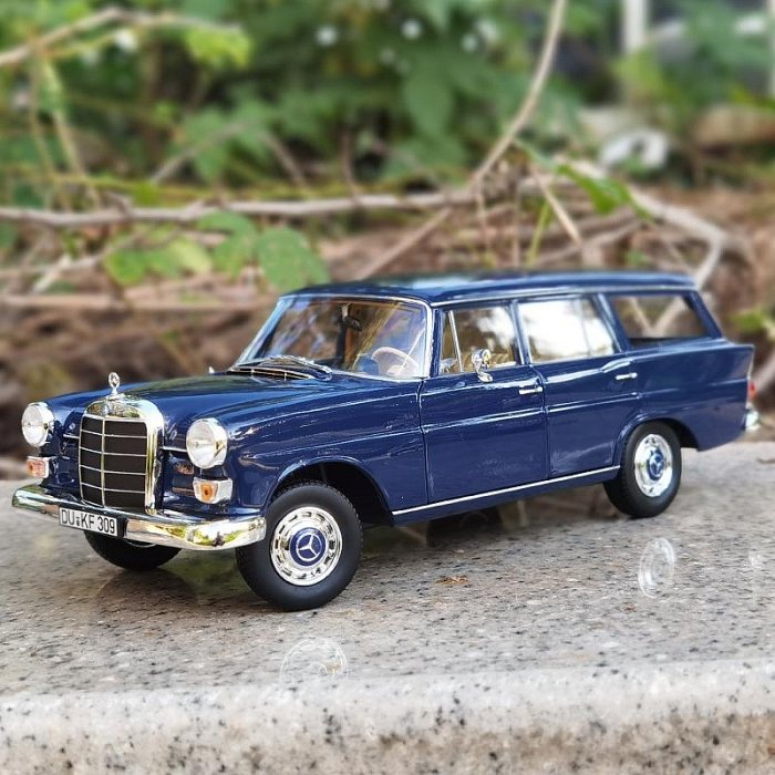模型車NOREV 1/18 1966年奔馳200 老爺車旅行車合金汽車模型車模