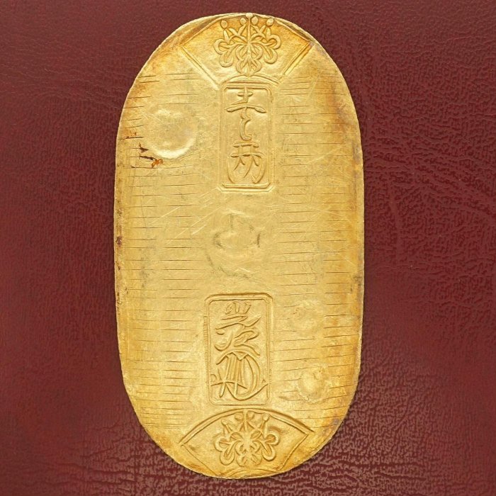 【本物保証】日本貨幣 天保二朱判金 約1.62ｇ 天保3年~安政5年 嚴選日本天保8年及安政5年產小判金，重11.3克，附日本貨幣商協同組合