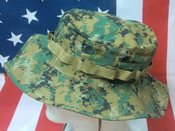美軍野戰擴邊帽(數位叢林迷彩)..特價:$700.. . 軍帽..迷彩帽..小帽..綠