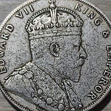 1908年英領海峡植民地エドワード7世 小型1ドル銀貨 美品❗️ 1908年英屬海峽壹圓銀幣愛德華七世頭像海峽殖民地幣農民收藏銀質豐富幣