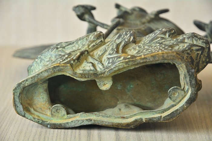 大自然之坊~ @ 藏傳早期老件@ 大鵬金翅鳥迦樓羅王老件銅像@ 辟邪保平安