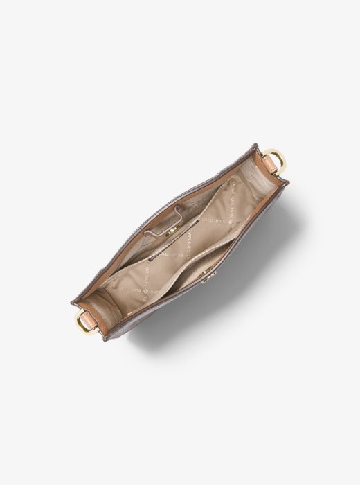 【Michael Kors】專櫃新款防刮牛皮 小款Briley粉紅色皮革斜背包/側背兩用包