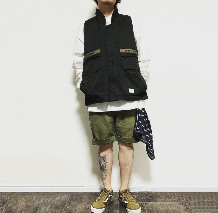WTAPS 21ss - REP / VEST / COTTON. TWILL 口袋背心黑色軍綠
