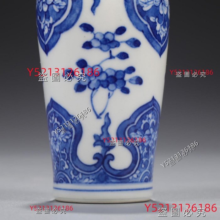 清康熙青花鼻煙壺尺寸：高9.5公分直徑4公分舊藏古董古玩【八寶樓】-553