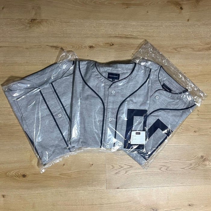 Descendant 22ss Bleek Baseball Shirt 棒球衫襯衫灰藍刺繡| Yahoo拍賣