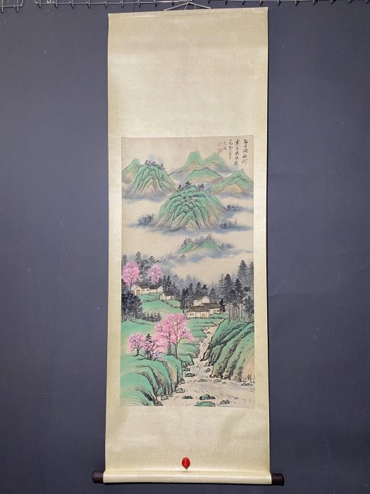 編號fg-494 畫家：宋文治三尺中堂畫山水畫手繪畫畫工精細。1 加材質