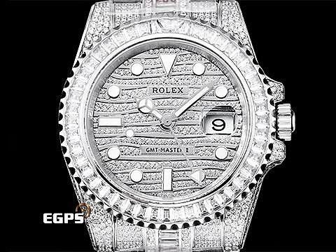 【永生流當品】 ROLEX 勞力士 116710LN GMT 虎紋面盤 116710 精鑲滿天星鑽錶 EEN2395