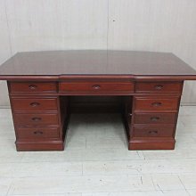 新竹二手家具◎百豐悅2手家具-二手 書桌 192公分全實木花梨木書桌 主管書桌 6尺書桌 桃園二手傢俱 西湖2手家具