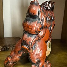 九谷須榮義獅子置物九谷焼八幡窯須栄義玉乗り獅子狛犬シーサー唐獅子