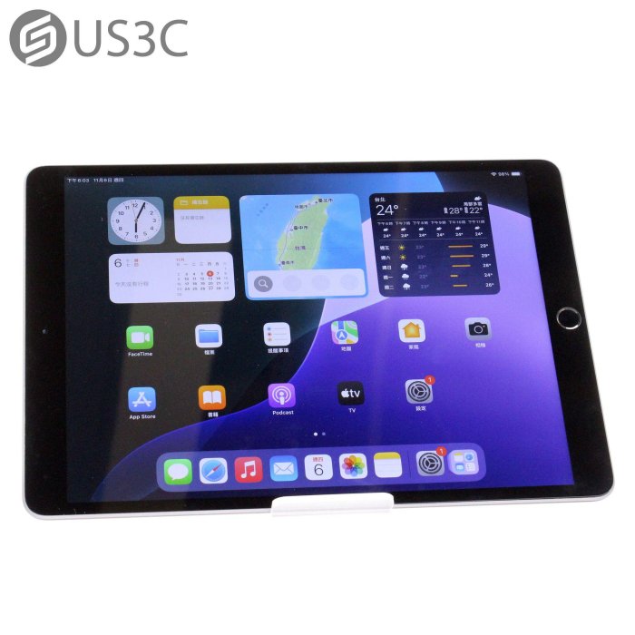 【US3C-台南店】【一元起標】台灣公司貨 Apple iPad Air 3 256G WiFi 10.5吋 太空灰 A12仿生晶片 3.5mm耳機孔 二手平板