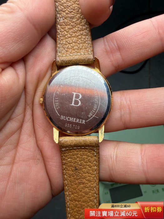 ビンテージ BUCHERER 石英 瑞士高級品牌Bucherer寶齊萊男士石英腕表表盤直徑33 機芯全原走時精準