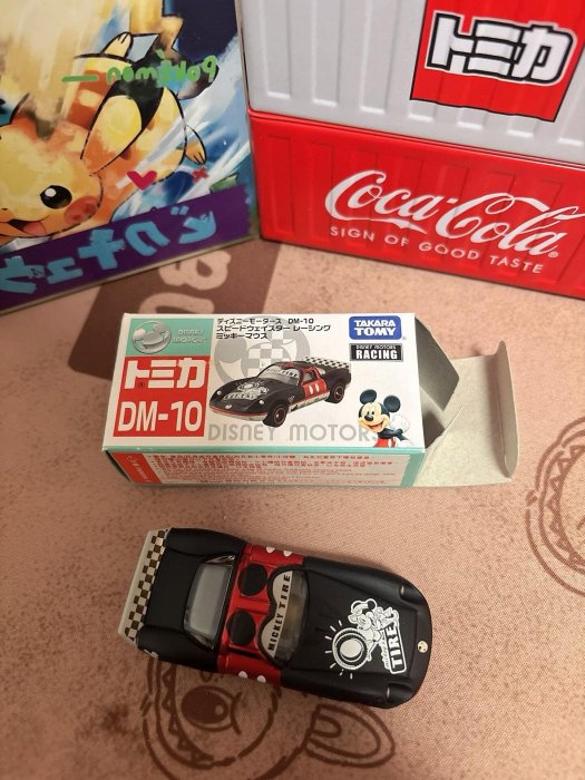嚴選Tomica多美卡Disney Moto米老鼠車模，港版已開封，狀態佳 米奇 車模 玩具
