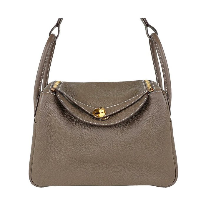 HERMÈS 愛馬仕 Lindy 30 Etoupe 大象灰金釦 Clemence 牛皮｜琳迪包 手提包 肩背包｜Y刻2020年 經典款 保值款｜KÉSH 凱仕