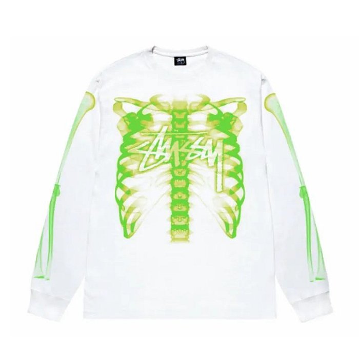 日貨代購CITY】2023AW Stussy Rib Cage LS Tee X光3M骨頭反光長T 兩色
