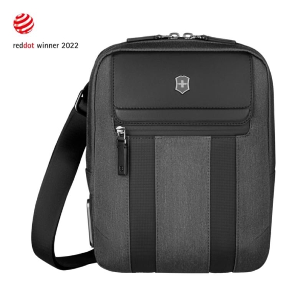 *【Victorinox 瑞士維氏】Architecture Urban2 城市系列側包(9 x 22 x 28 )/灰(612668)