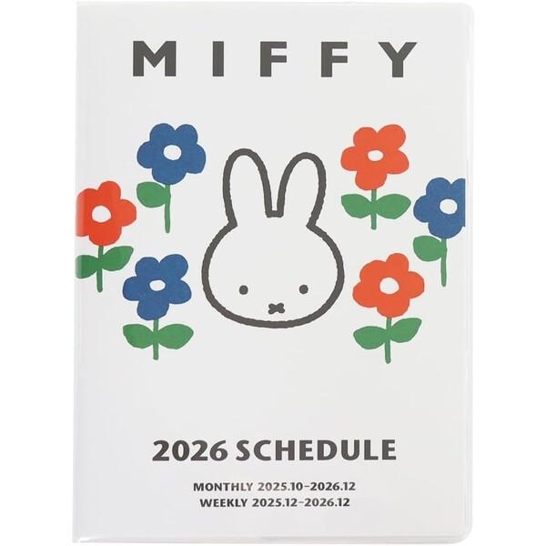 【震撼精品百貨】2026年掛曆/年曆/手帳~米菲兔/米飛兔 Miffy 2026 B6年曆手帳本-白大臉花朵*05407