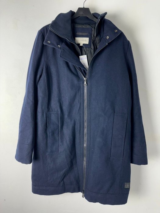 Calvin Klein Jeans 深藍 長板 大衣 外套 B909005 Y