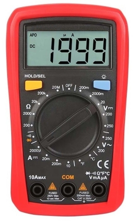 泰菱電子◆掌上型低價三用電表/三用電錶 + 溫度測量 DMM-134B 雙保險絲 TECPEL