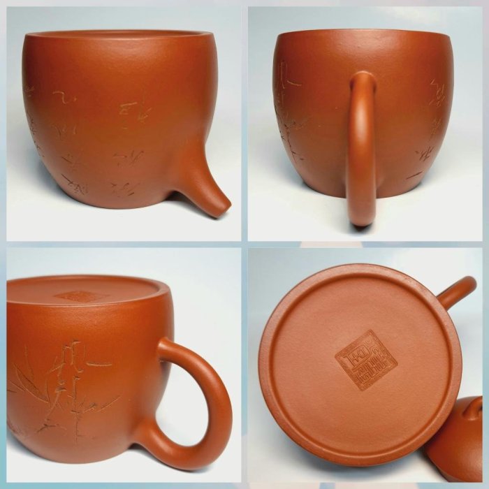 紫星堂丁丑年出品周定芳秦權薄胎朱泥壺220cc7孔完美無瑕品質保證