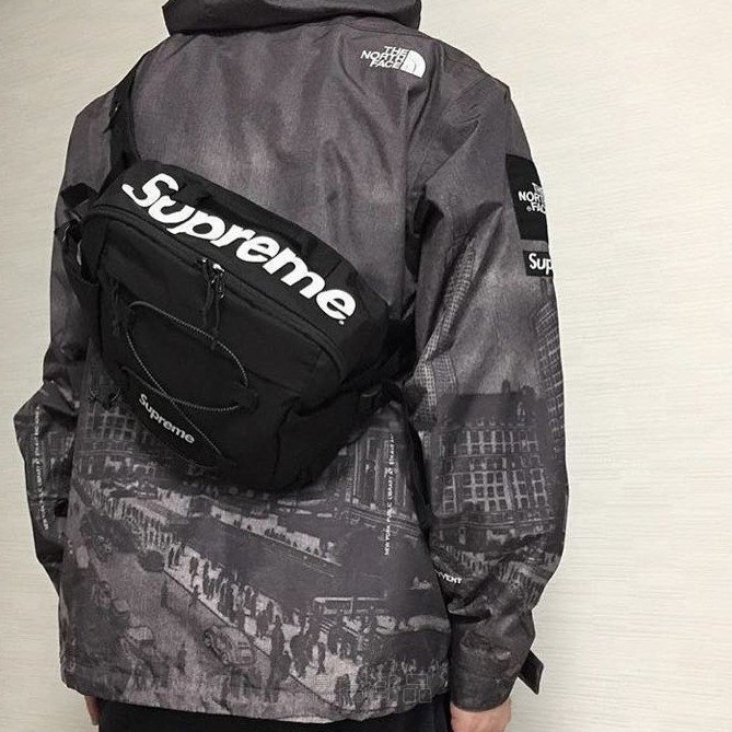 supreme包斜挎包腰包17ss 42th Waist Bag 大logo 錢包單肩胸包