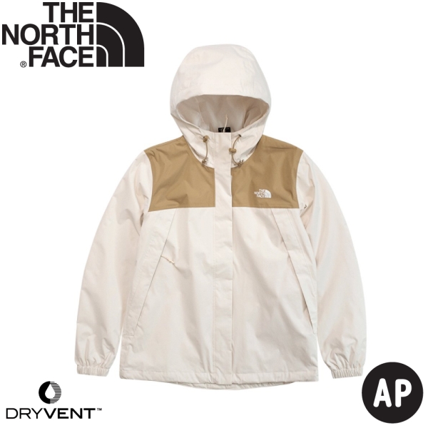 【The North Face 女 DV防風防水外套 AP《白卡其》】5K2X/登山/防水/透氣/防風/連帽外套/風雨衣