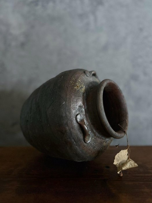 嚴選日本江戶時期古備前三耳壺，完美保存國產藝術珍品，高26cm 古備前