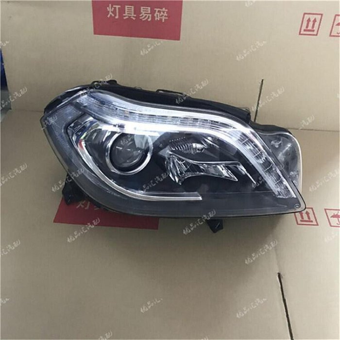 台灣現貨適用 賓士GL166大燈 GL400 GL500 GL550 GL350大燈總成 前杠機蓋