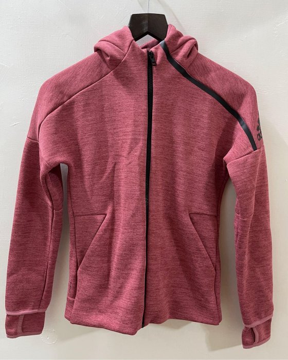 Adidas ZNE 3.0 大童 乾燥玫瑰連帽運動外套/152CM