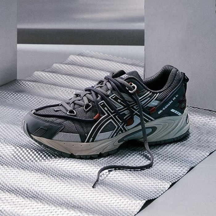 ASICS GEL-KAHANA TR V2 深灰 白 酒紅 異材質 US9=27cm