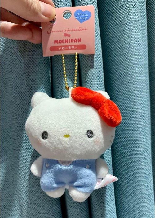 全新日本三麗鷗Sanrio麻糬熊貓mochi panda聯名Hello Kitty豆豆眼娃娃吊飾掛件