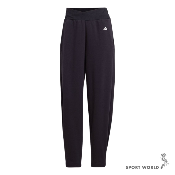 【下殺】Adidas 長褲 女裝 吸濕排汗 縮口 黑【運動世界】HY9238