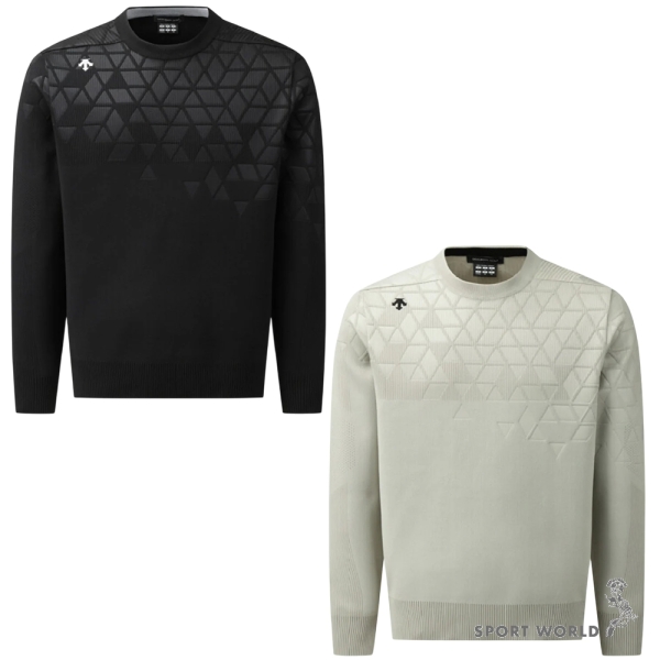 Descente 迪桑特 長袖上衣 男裝 刺繡Logo 黑/卡其綠【運動世界】DR11MFKP24-BLKG/DR11MFKP24-LKHG