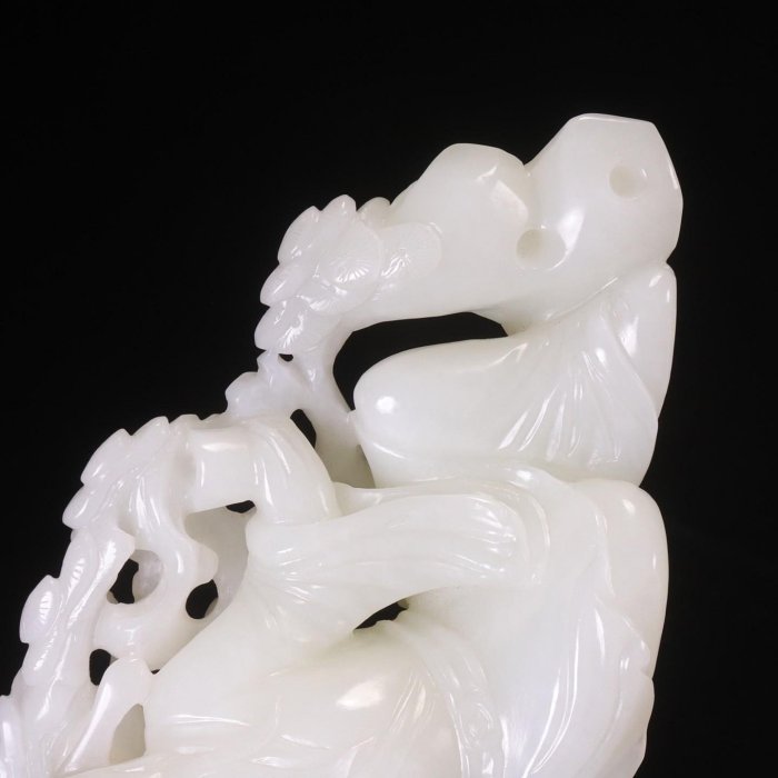 和田玉擺尺寸13*4.5*8.2cm重390克玉器和田玉玉獸【古谷屋】23 | Yahoo拍賣