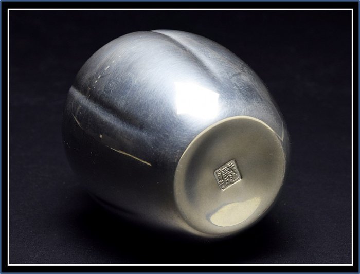 勇福堂》】日本茶道具－靜壽居藏苑造【純錫阿古陀式茶葉罐（茶罐）】共