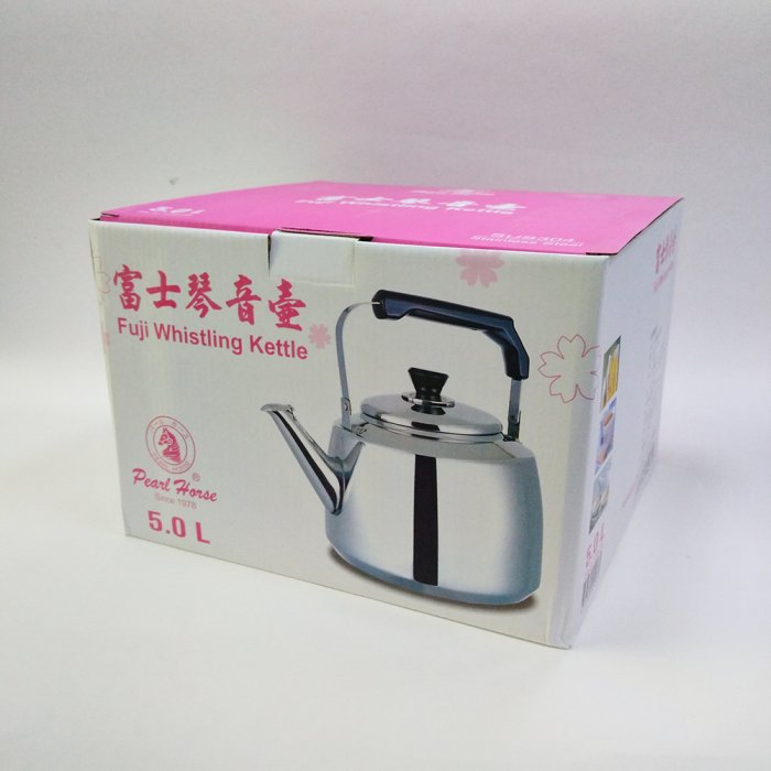 SGS檢驗合格寶馬牌富士琴音壺5L 白鐵茶壺壼蓋響音設計正304不鏽鋼製