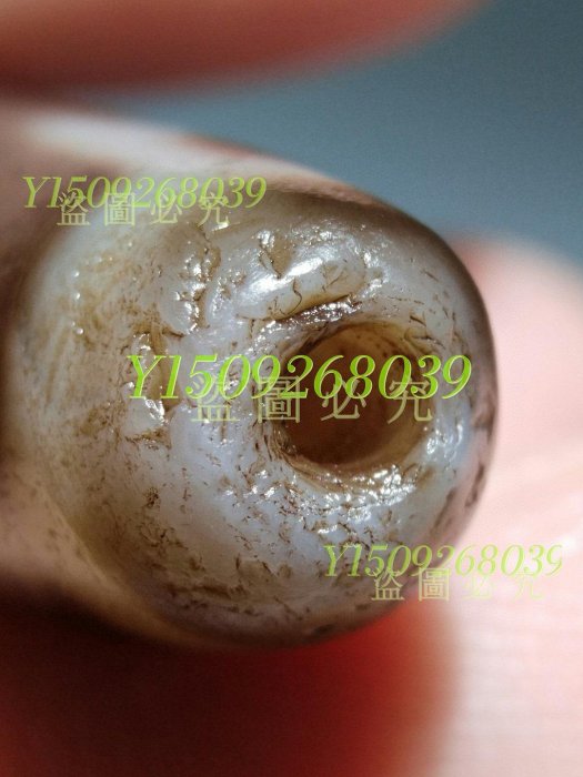 蓮師法器天珠，（兩側孔口處大取藥坑明顯可見）老一代瑪瑙天珠配飾【聚