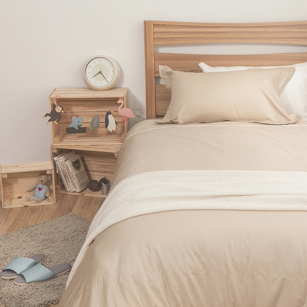 床包 / 雙人特大【簡單生活-淺系列-多色可選】三件組含兩件枕套 100%精梳棉 戀家小舖 臺灣製