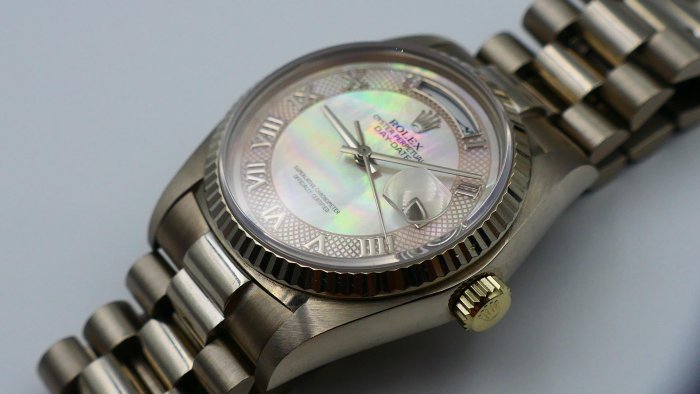 【美好時光】罕見型號勞力士ROLEX 18039白K款Daydate超級完整大全配特殊面（18038 18238 18239參考）