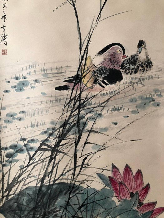 王雪涛 花鳥画 四条屏 相鳴生情 掛け軸 表装済み 手描き 王雪濤 花鳥図（孔雀） 宣紙掛軸 四尺中堂 - メルカリ