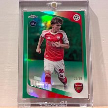 2026 Topps 超級新秀 Max Dowman RC 正綠亮特卡/99 值得收藏 Chrome UCC UEFA