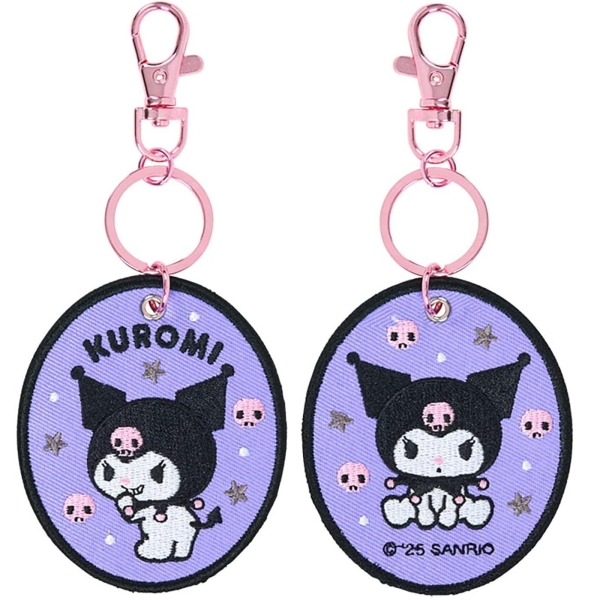 asdfkitty*庫洛米 刺繡吊牌鑰匙圈 掛飾 吊飾-日本正版